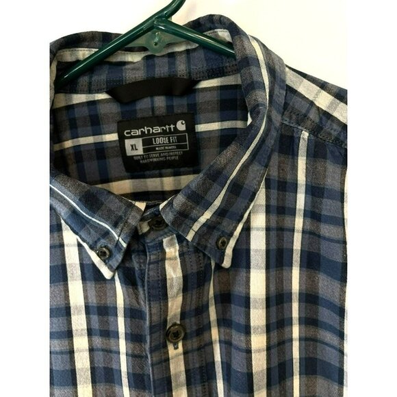 Carhartt Men's Loose Fit Button-Down Collar Loose Fit Short Sleeve Shirt Sz XL… - Picture 2 of 12